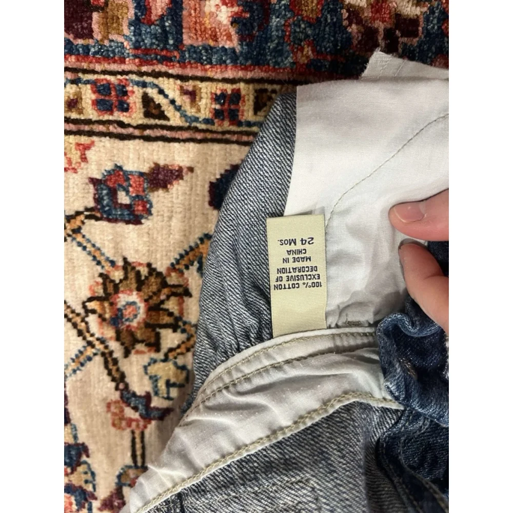 Vintage Oshkosh B'Gosh Denim Suspender Dress Size 24 Months